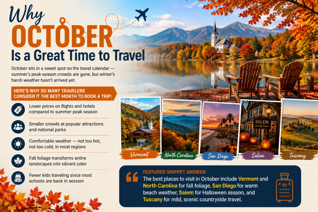 Best places to visit in October for fall travel