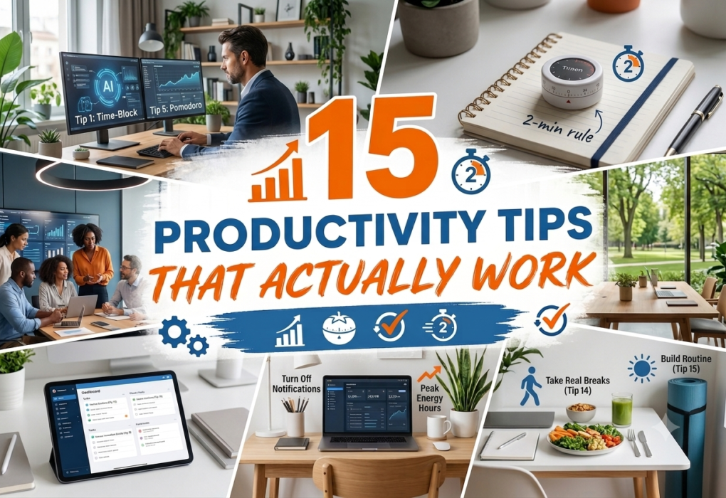 15 productivity tips that actually work for better time management and focus